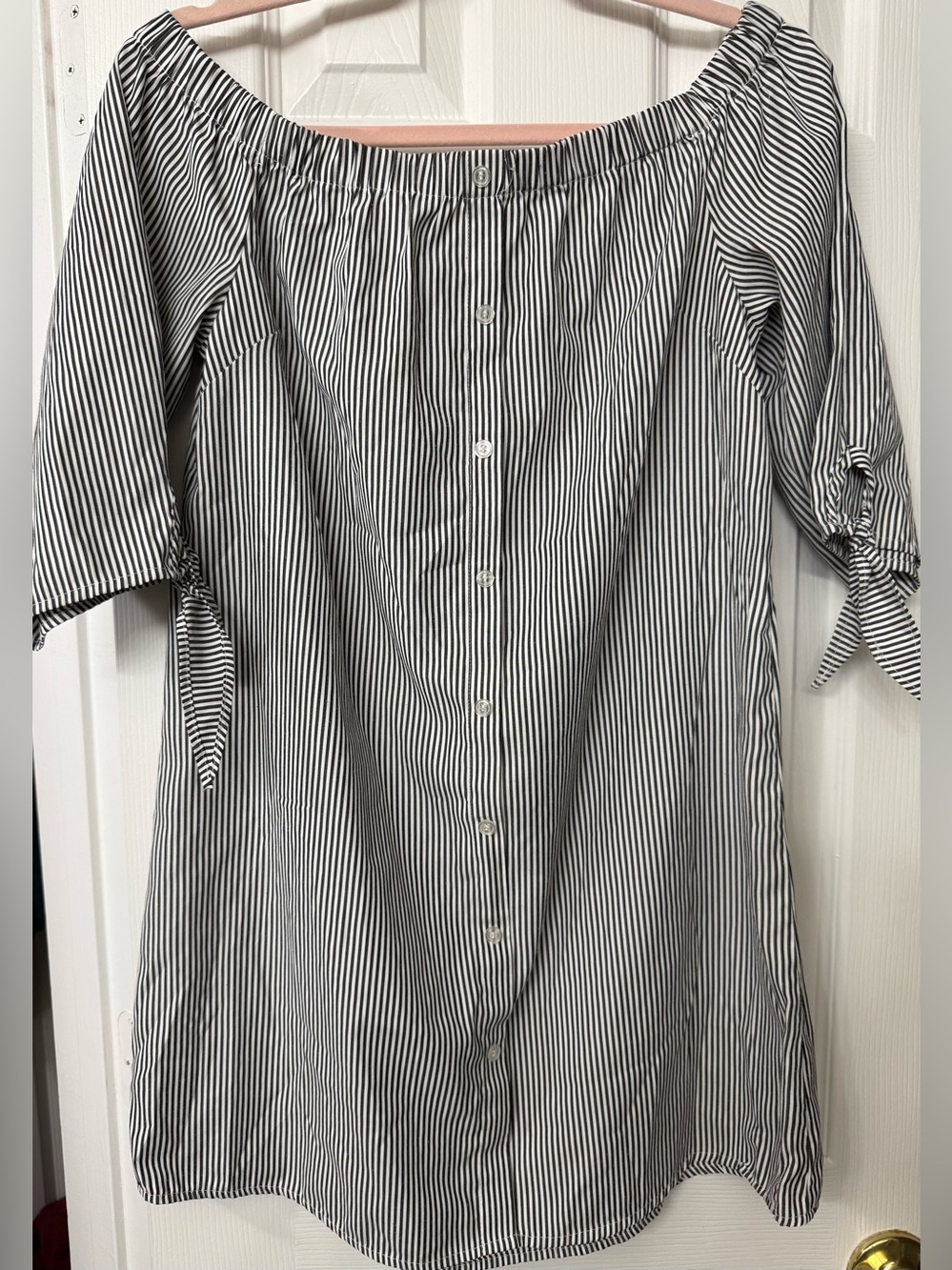Almost Famous Black and White Striped Top/Dress